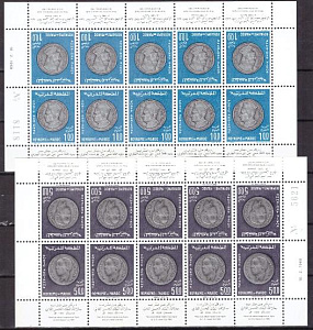 Марокко, 1969, Король Хасан, Монеты. 2 листа, 250 Евро!